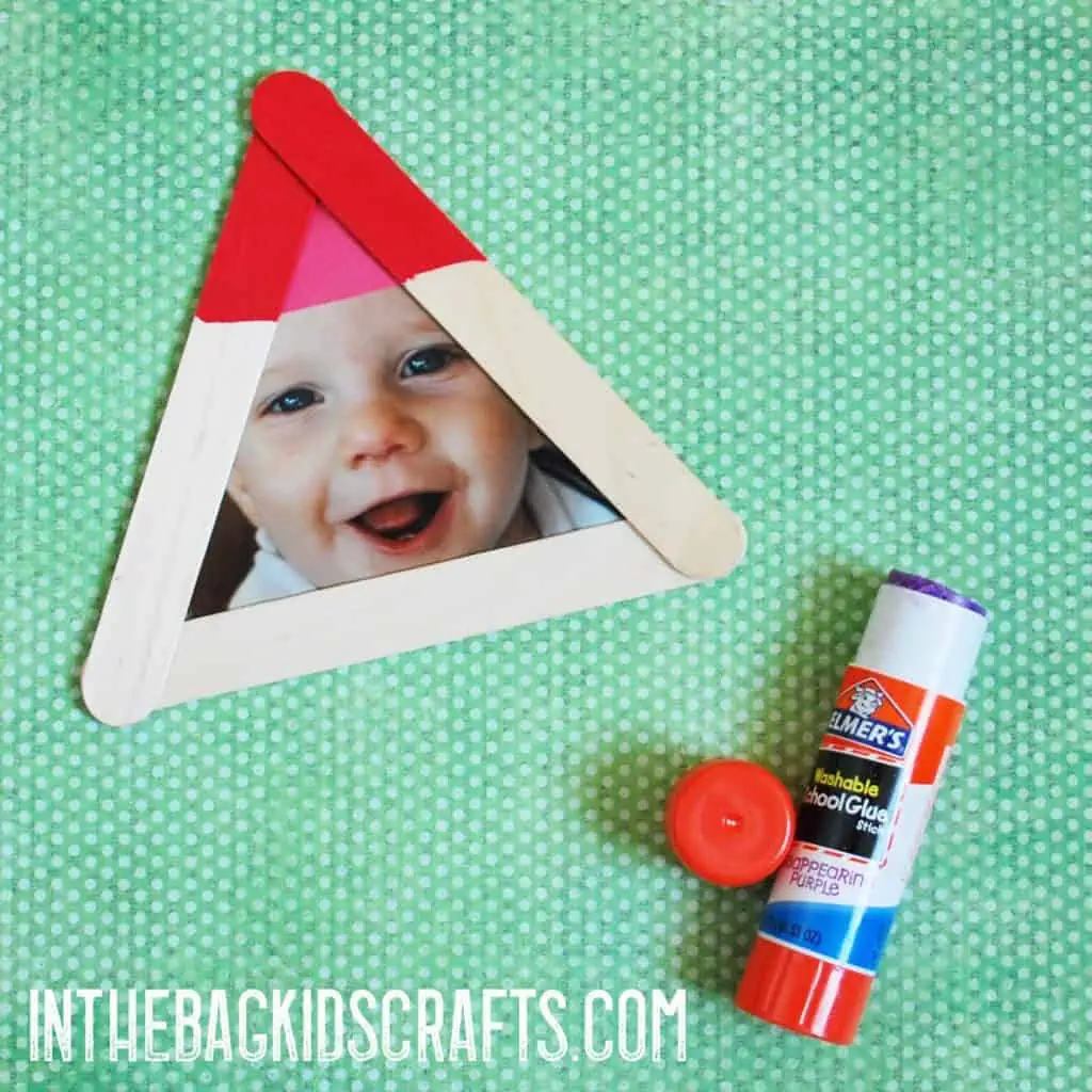 Glue the picture in place