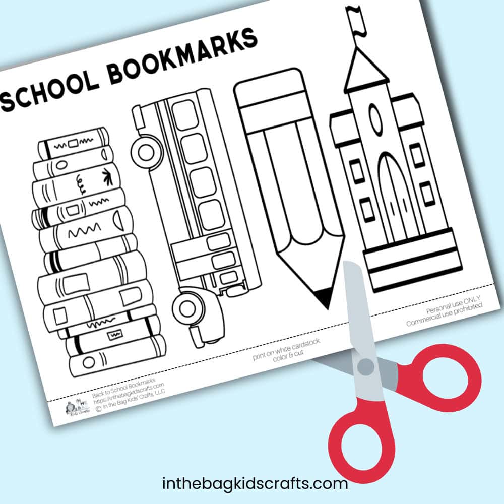 cut your school bookmarks out