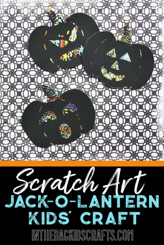 Pumpkin Kids' Craft Scratch Art Jack-o-Lantern