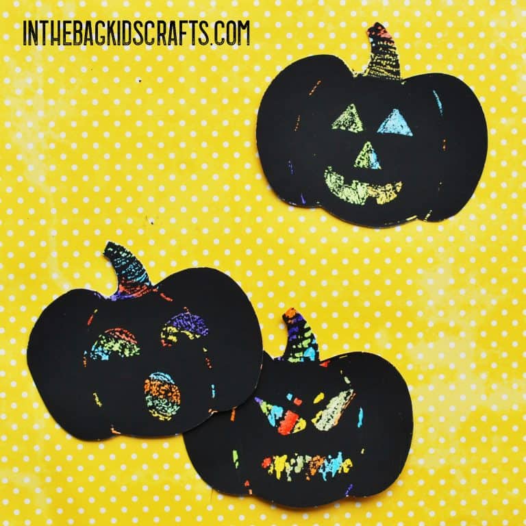 Pumpkin Kids' Craft Scratch Art Jack-o-Lantern