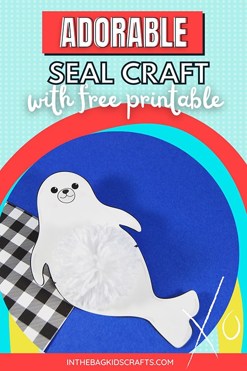 Harp Seal Craft with pom pom center 