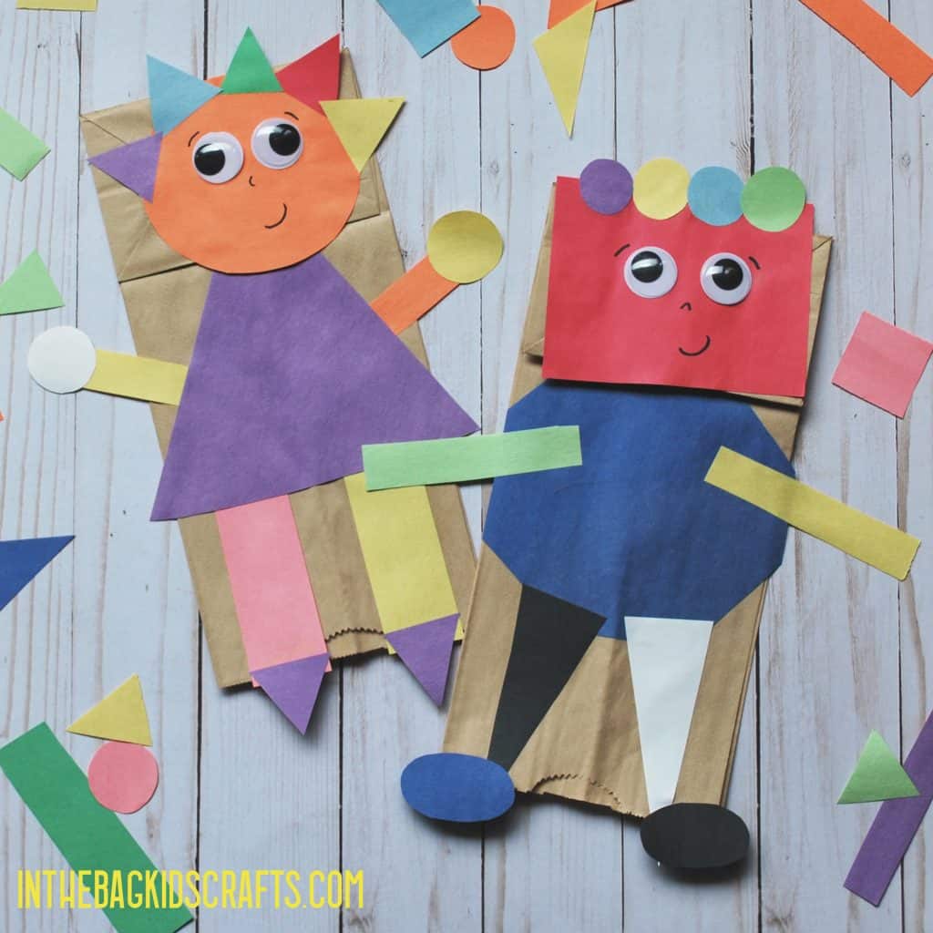 SHAPE PAPER BAG PUPPETS
