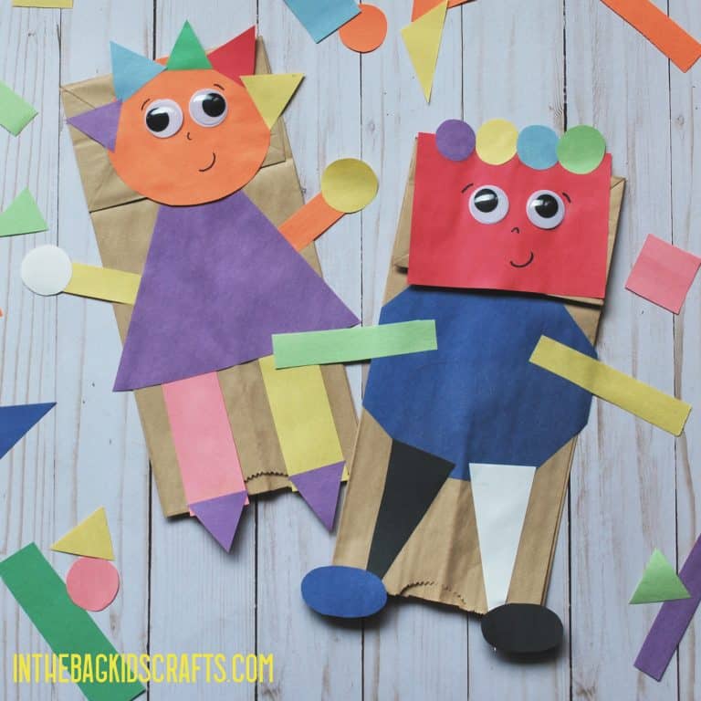 SHAPE PAPER BAG PUPPETS