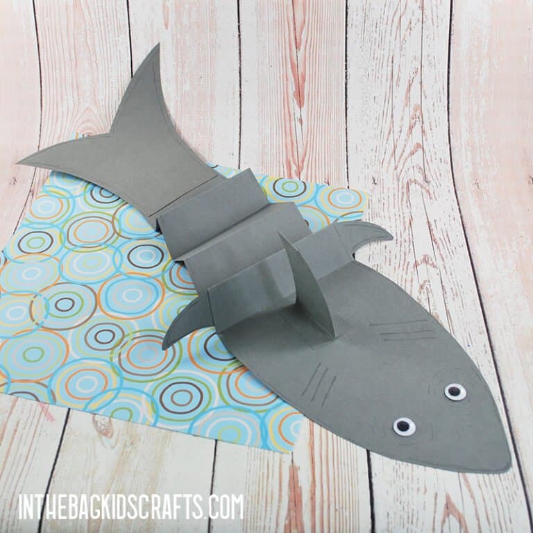 PAPER SHARK CRAFT FOR KIDS