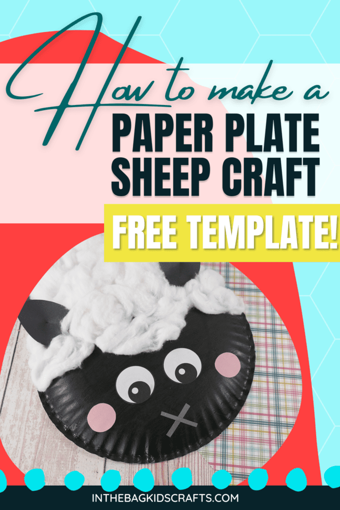 Paper Plate Sheep Craft for Kids with Cotton Balls 