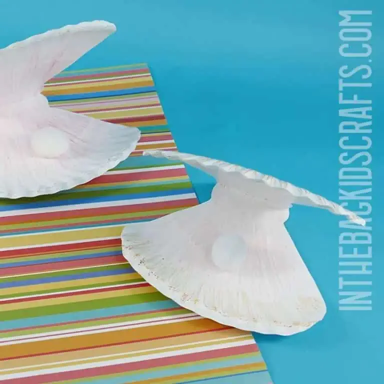 Paper Plate Shell Craft for Kids Beach Craft