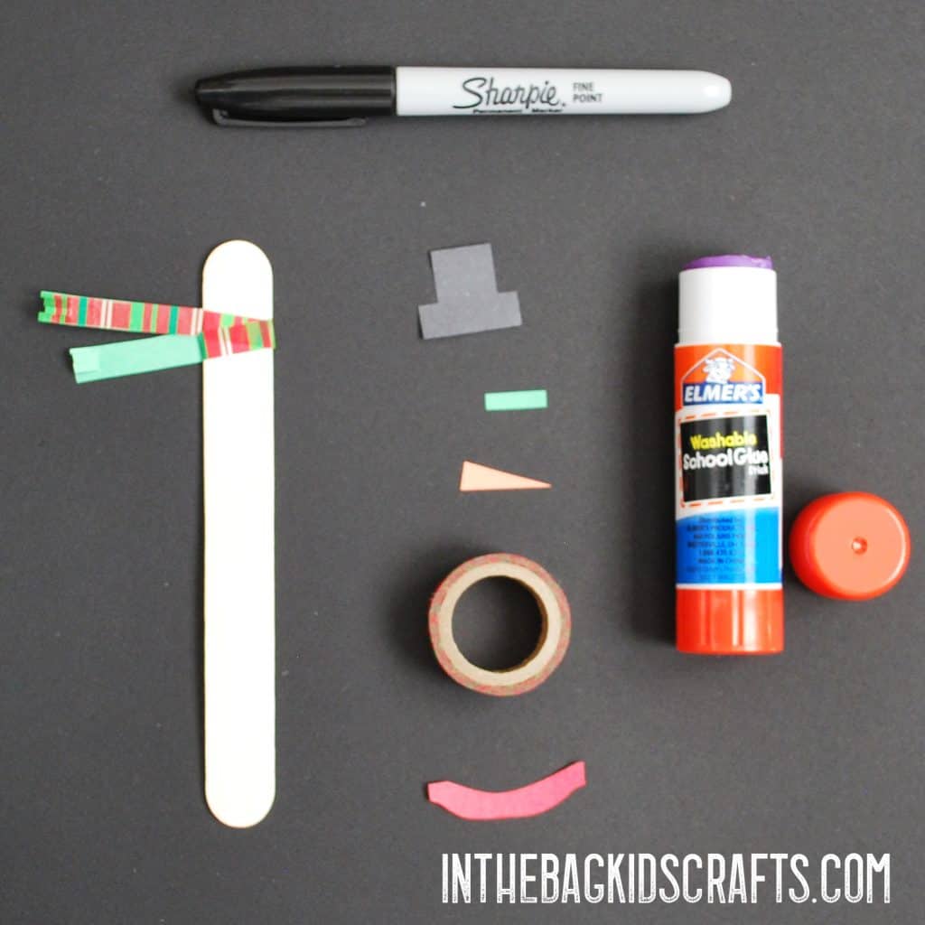 Put the snowman bookmark together 