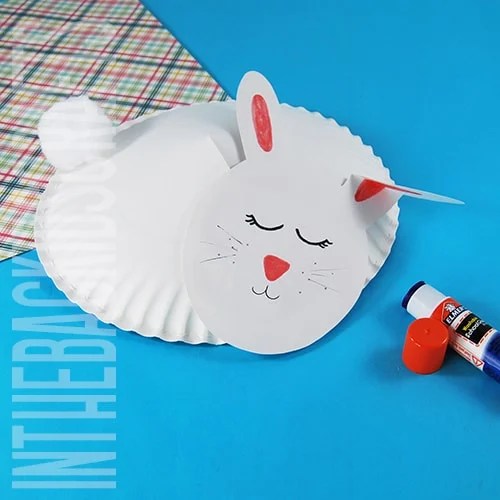 Cute Paper Plate Bunny Craft Step 4