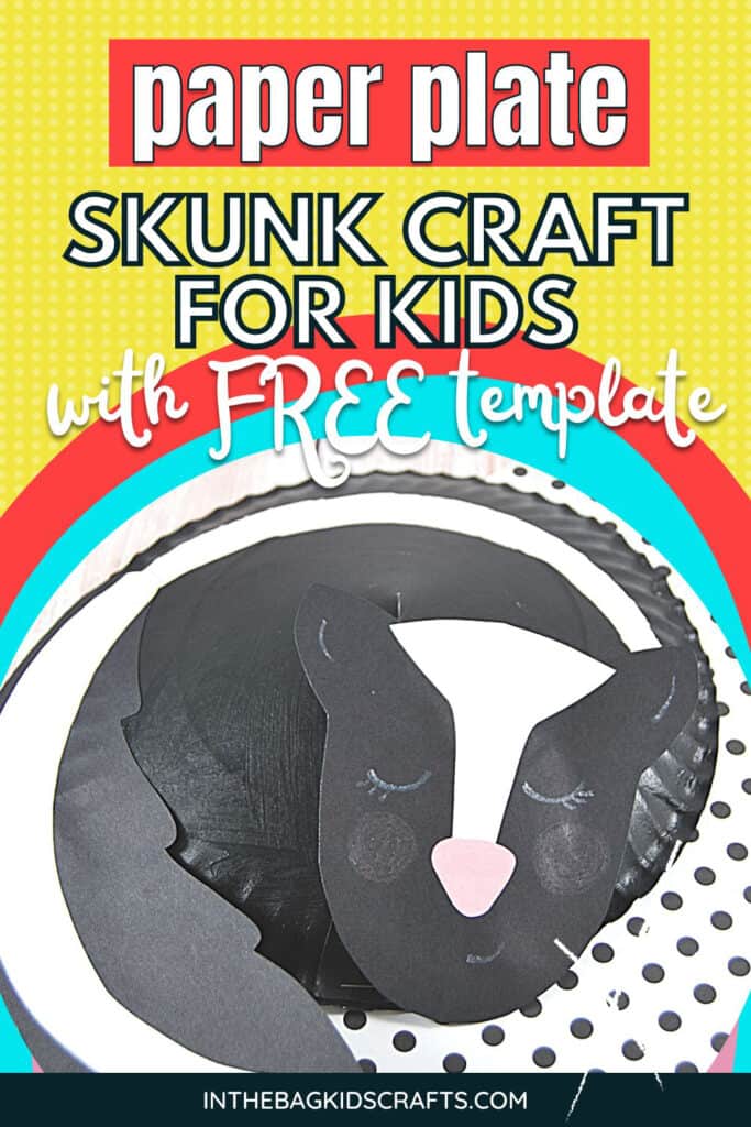 Easy Animal Craft for Kids Paper Plate Skunk 