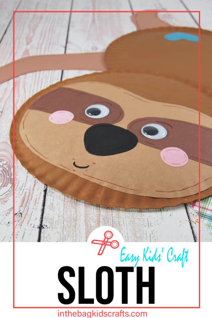 paper plate sloth craft for kids 