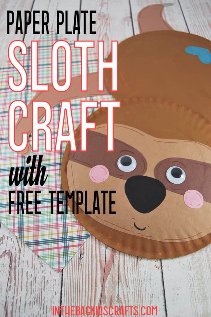 paper plate sloth craft for kids 