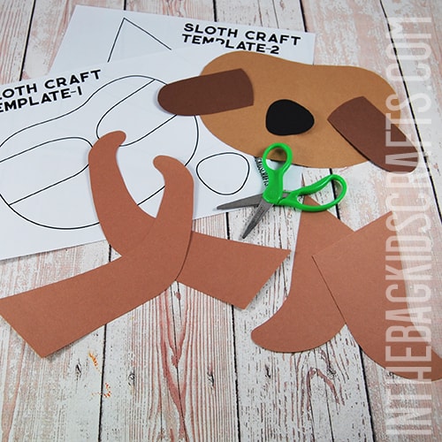 PAPER PLATE SLOTH CRAFT STEP 2
