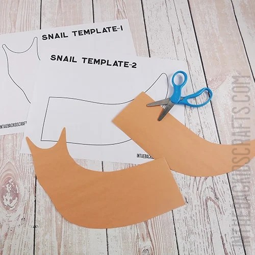 USING THE SNAIL CRAFT TEMPLATE STEP 2