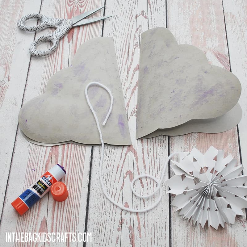 WINTER PAPER CRAFT SNOWFLAKE MOBILE STEP 3A