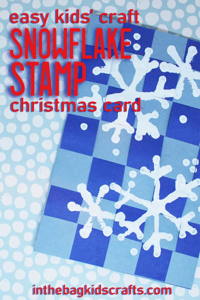 Handmade Christmas Greeting Cards with Stamped Snowflakes 