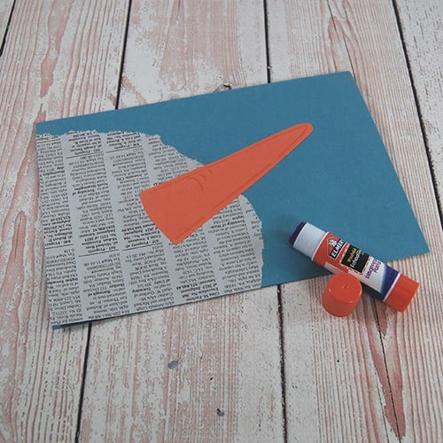 snowman card craft step 4