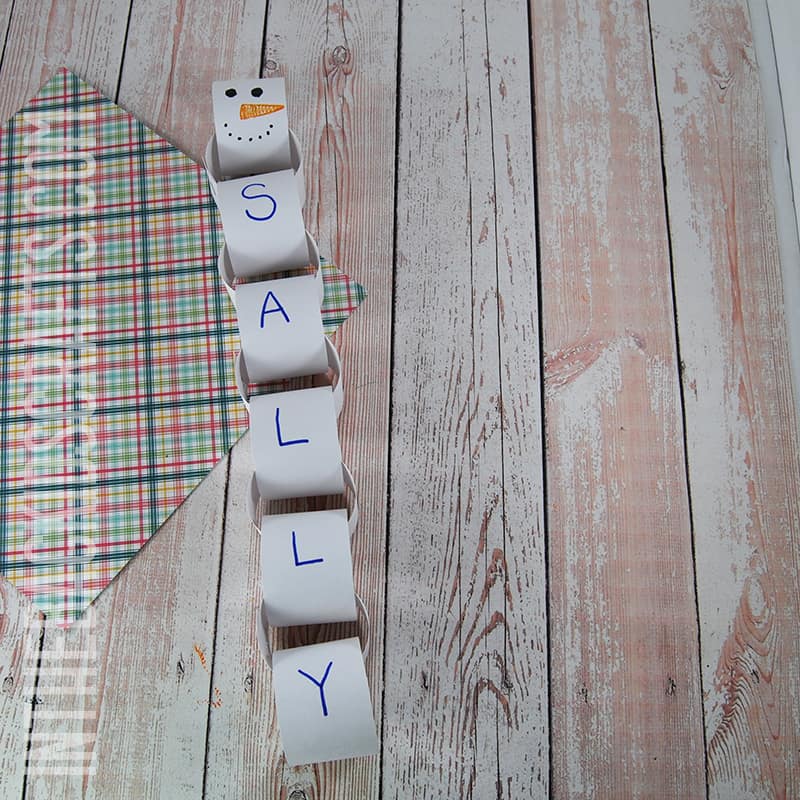 Snowman Name Craft