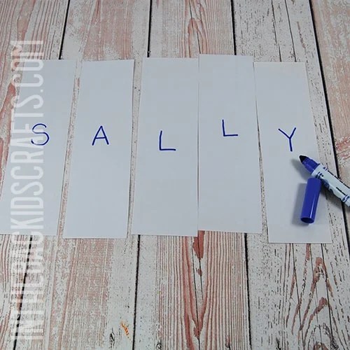 SNOWMAN NAME CRAFT STEP 3