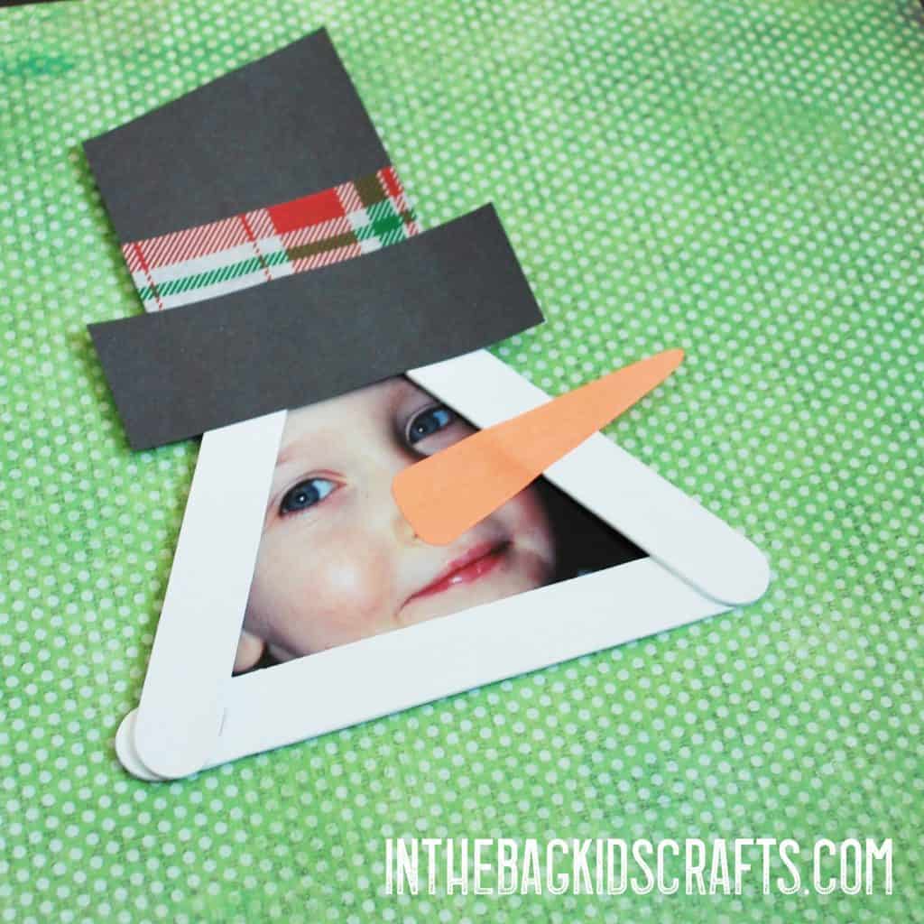 DIY Christmas picture frames snowman 