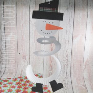 paper plate snowman craft for kids