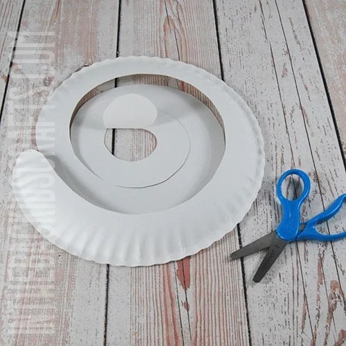 Paper Plate Snowman Craft Step 1