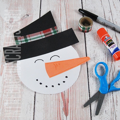 Paper Plate Snowman Craft Step 2