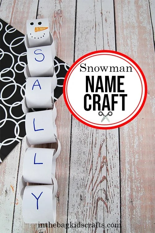 Snowman Name Craft Paper Chain Snowman 