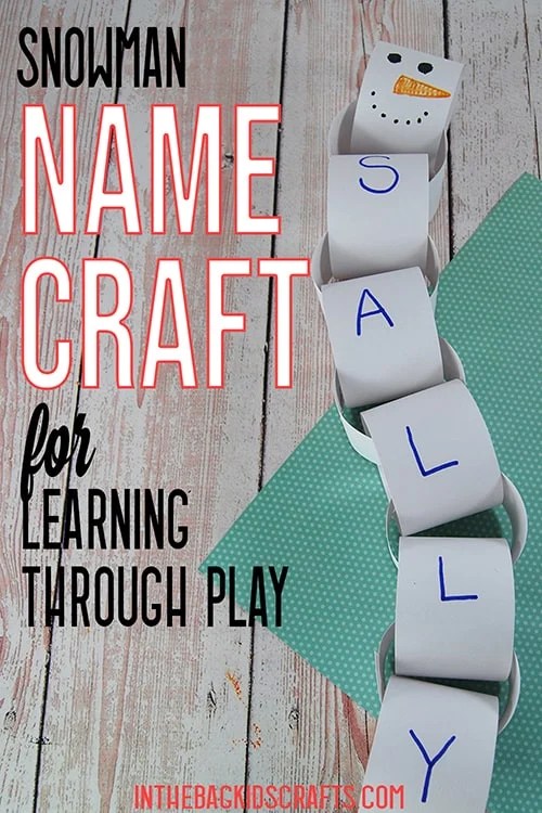 Snowman Name Craft Paper Chain Snowman 