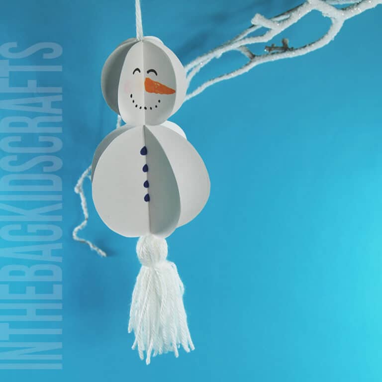 paper snowman craft for kids