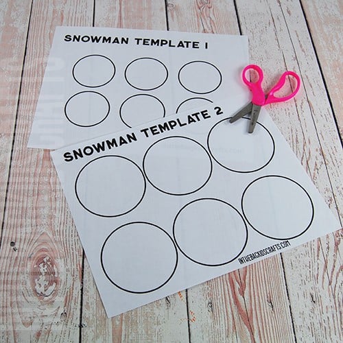 Paper Snowman Craft Step 1 Snowman Craft Template 
