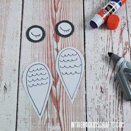 SNOWY OWL CRAFT STEP 4