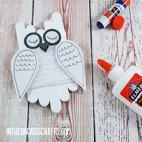 OWL CRAFT TEMPLATE HOW TO MAKE A SNOWY OWL CRAFT STEP 6