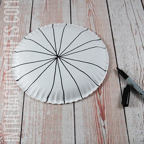 spider web craft for kids step 1