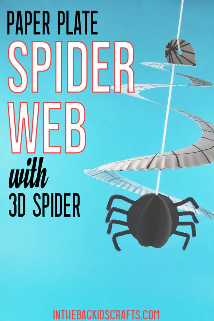 spider craft for kids with paper plate web 