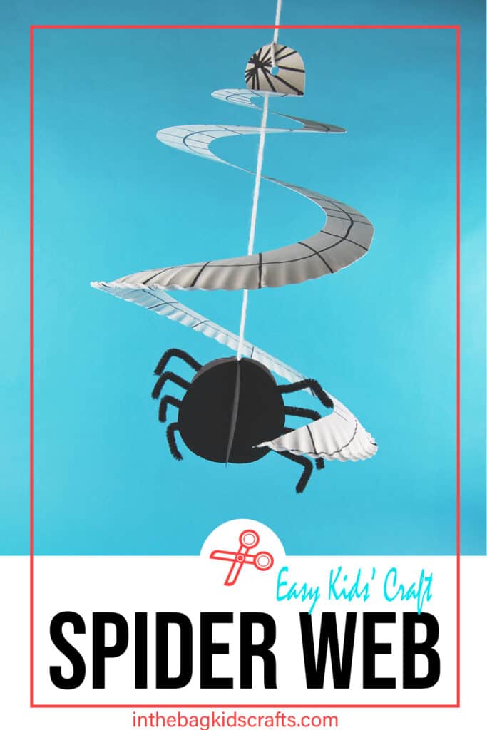 spider craft for kids with paper plate web 