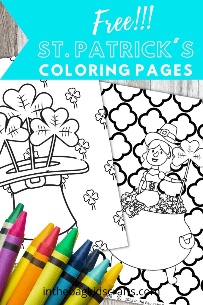 FREE COLORING PAGES FOR KIDS ST PATRICK'S DAY THEMED 