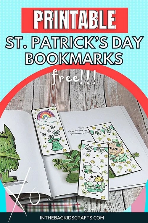 St. patrick's Day bookmarks to color