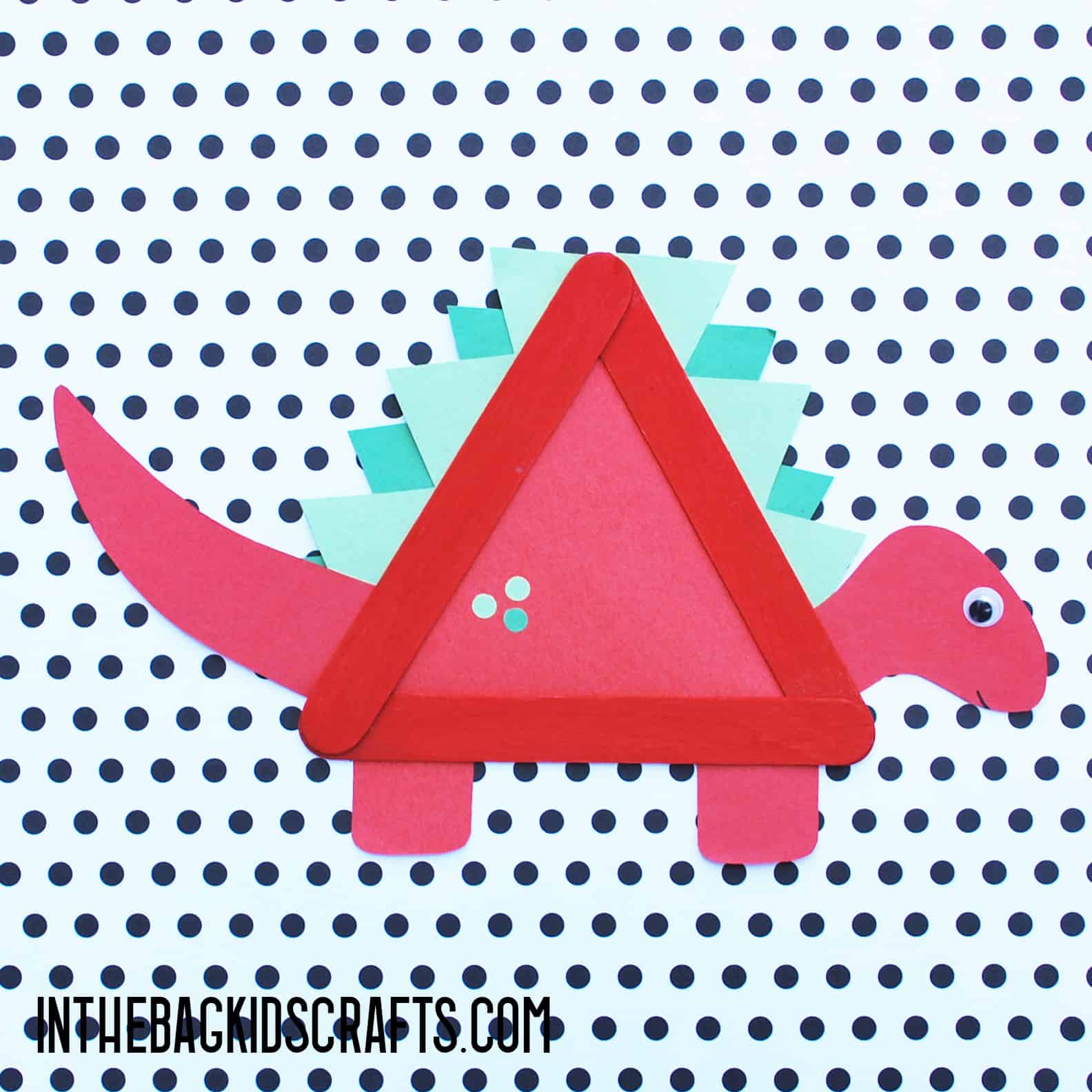 EASY DINOSAUR CRAFTS FOR KIDS STEGOSAURUS