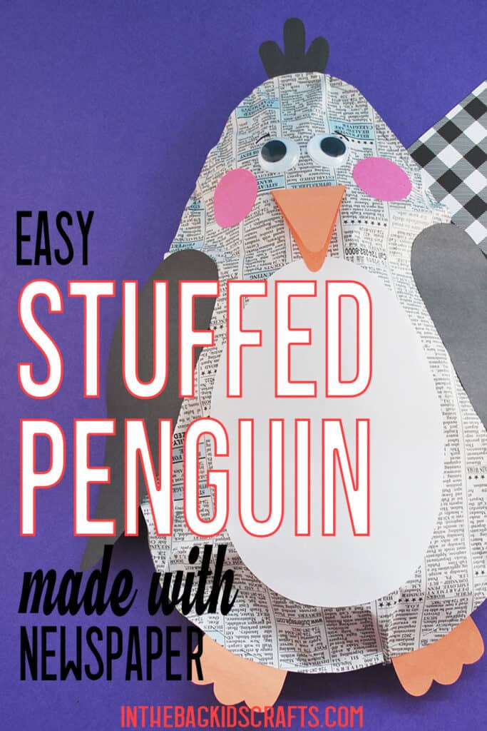 EASY PENGUIN CRAFT MADE WITH NEWSPAPER 