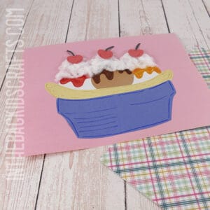 Paper Ice Cream Craft Sundae for Kids with Free Ice Cream Craft Template