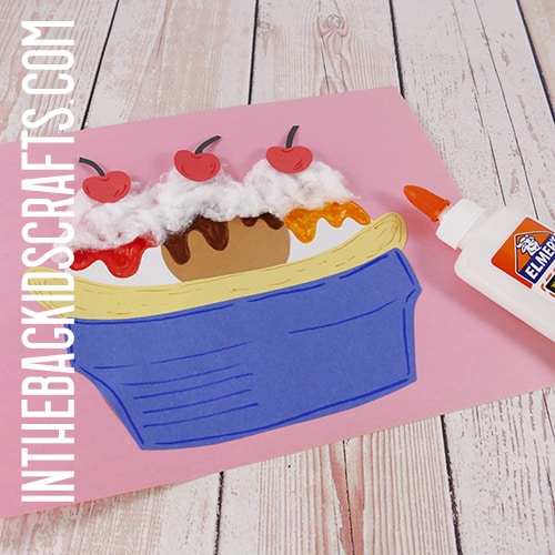 PAPER ICE CREAM CRAFT SUNDAE STEP 5