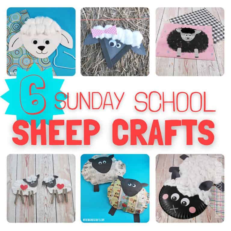 sheep crafts for sunday school for kids of all ages with 6 options to choose from