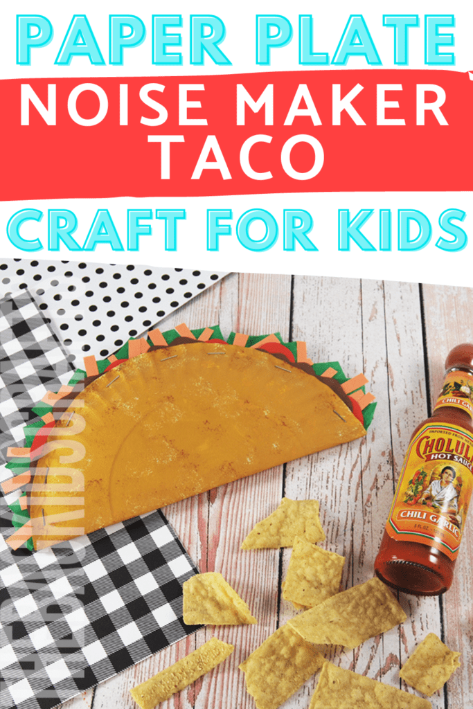 paper plate taco craft noisemaker 