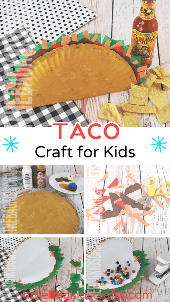Easy paper plate taco craft 