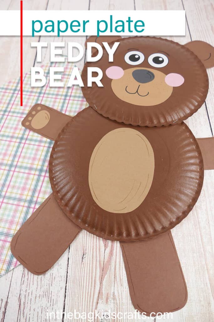 Teddy Bear Craft for Kids made from Paper Plates 