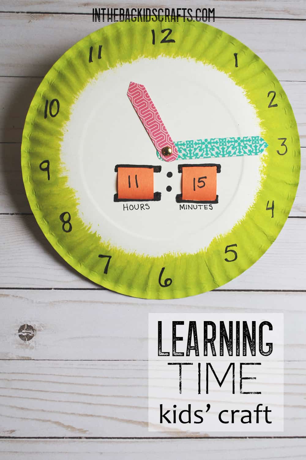 LEARN TO TELL TIME CRAFT 