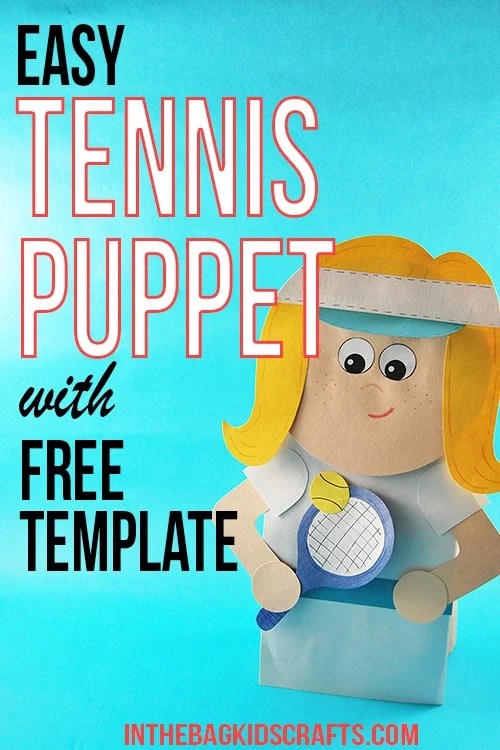Tennis Craft Paper Bag Puppet for Kids 