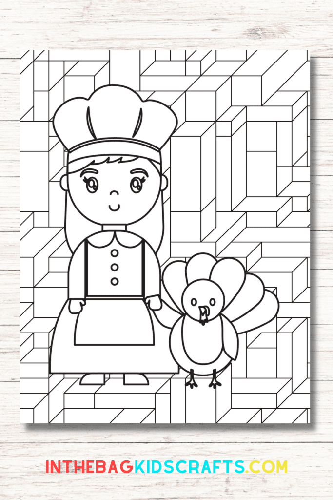 Free Thanksgiving Coloring Pages for Kids Pilgrim and Turkey
