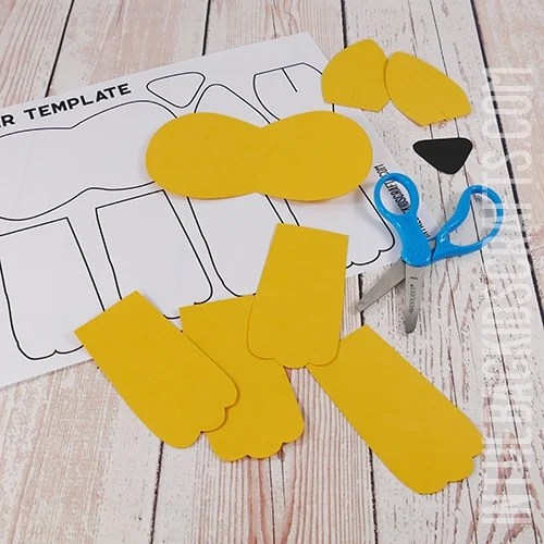 TIGER CRAFT FOR KIDS STEP 2 USING THE CRAFT TEMPLATE 