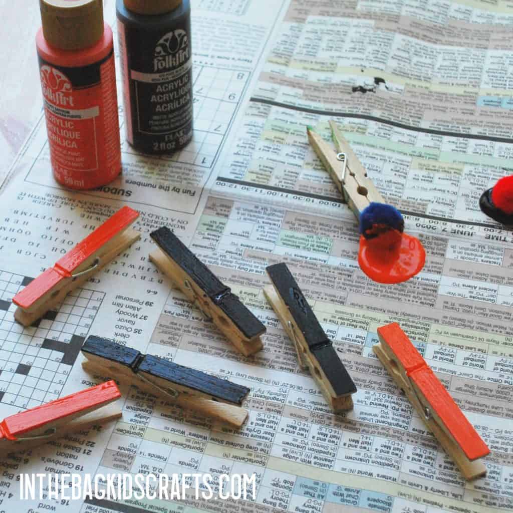 TIGER CLOTHESPIN CRAFT IDEAS STEP 1